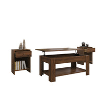 Home Design Magnolia 3 Piece Coffee Table Set - Includes Coffee table with Lift-Up top and 2 End Tables