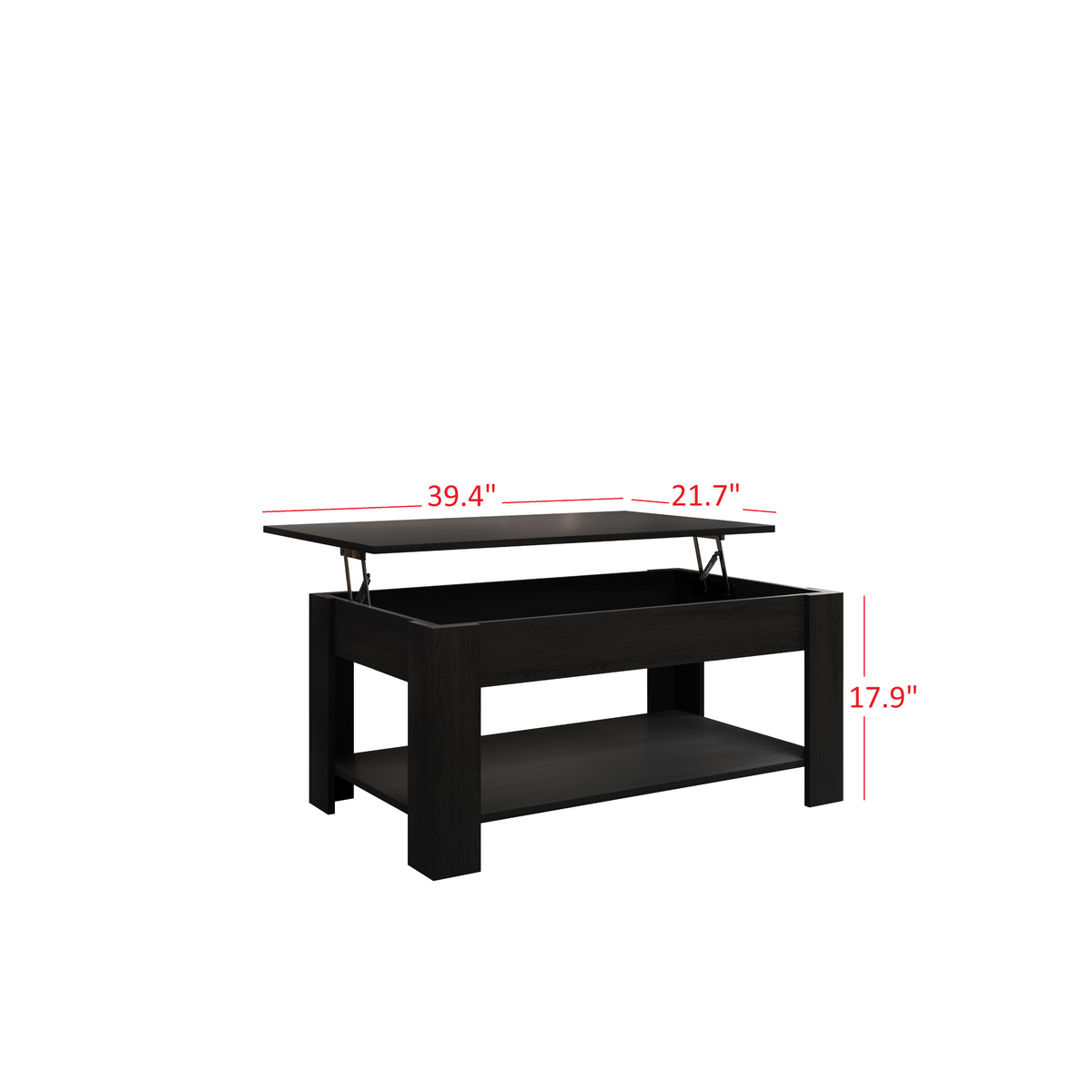 Home Design Magnolia 3 Piece Coffee Table Set - Includes Coffee table with Lift-Up top and 2 End Tables