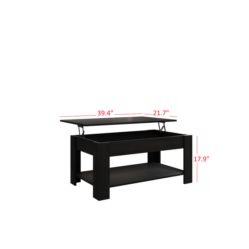 Home Design Magnolia 3 Piece Coffee Table Set - Includes Coffee table with Lift-Up top and 2 End Tables