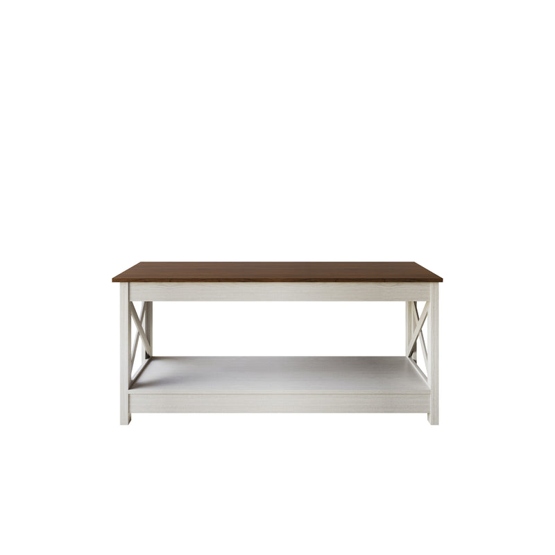 Home Design Lebanon 3 Piece Coffee Table Set - Includes coffee table and 2 end tables, With Soft-Close Doors