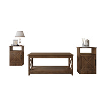 Home Design Lebanon 3 Piece Coffee Table Set - Includes coffee table and 2 end tables, With Soft-Close Doors