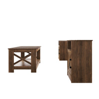 Home Design Lebanon 3 Piece Coffee Table Set - Includes coffee table and 2 end tables, With Soft-Close Doors