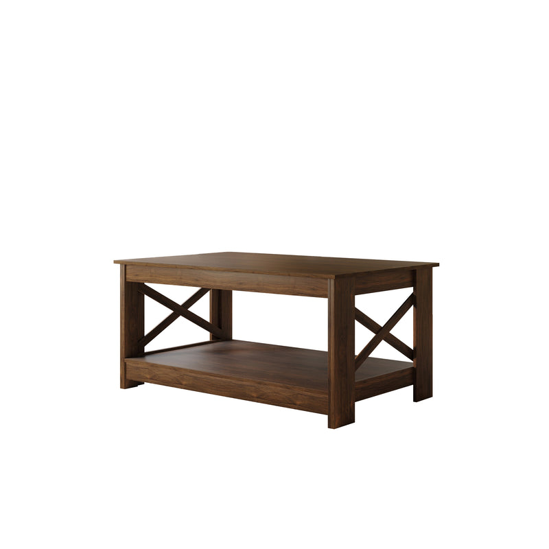 Home Design Lebanon 3 Piece Coffee Table Set - Includes coffee table and 2 end tables, With Soft-Close Doors