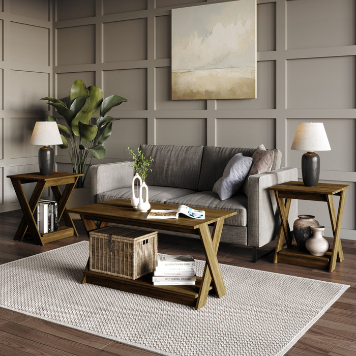 Home Design Emporia 3 Piece Coffee Table Set for Living Room