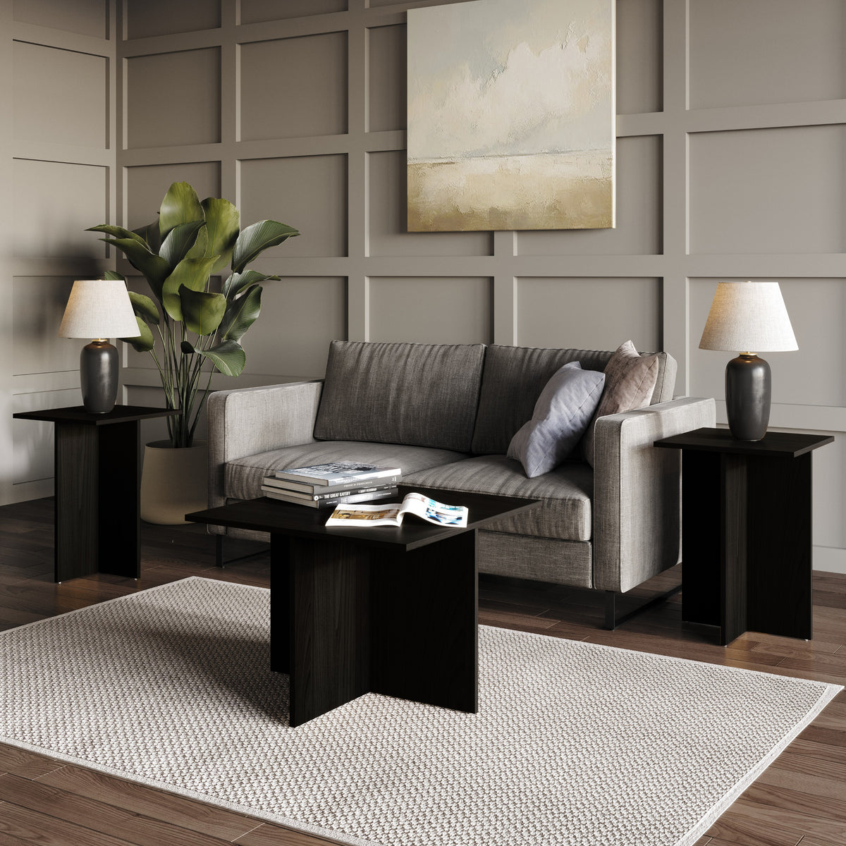 Home Design Joliet 3 Piece of Coffee Table Set for Living Room