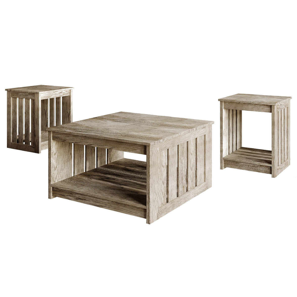 Home Design Nashua 3 Piece of Coffee Table Set For Living Room