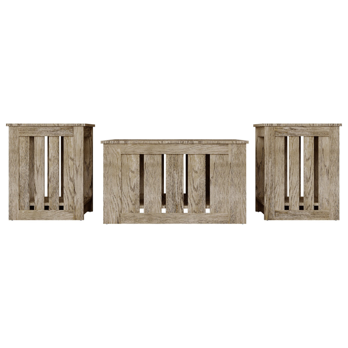 Home Design Nashua 3 Piece of Coffee Table Set For Living Room