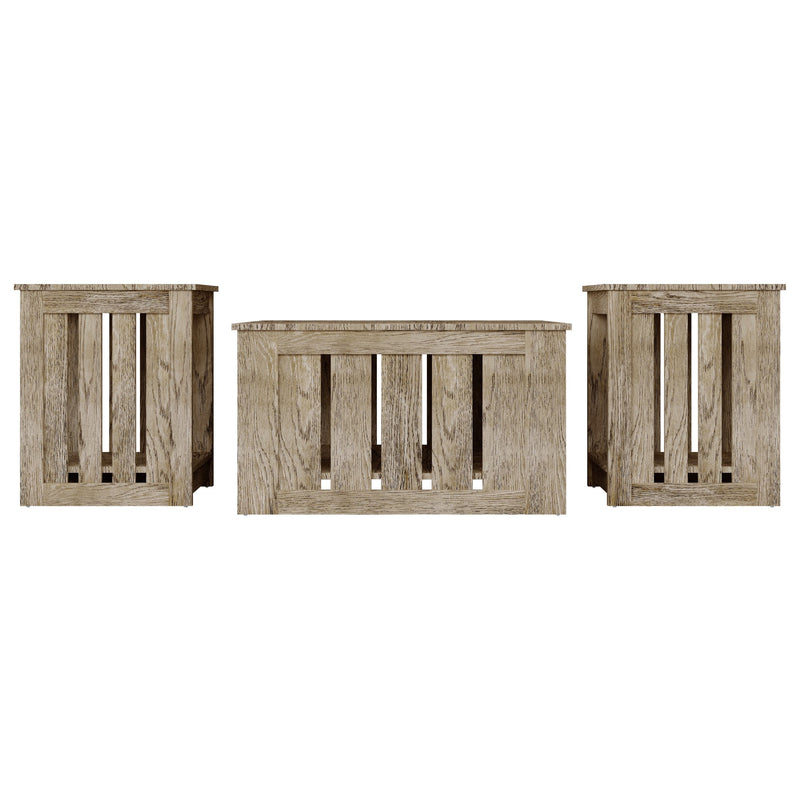 Home Design Nashua 3 Piece of Coffee Table Set For Living Room