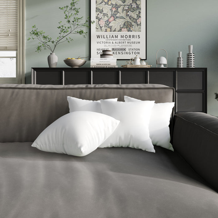 Calais Set of 4 Decorative Square Pillow Inserts – Soft Inserts for Sofa, Couch & Bedroom Decor