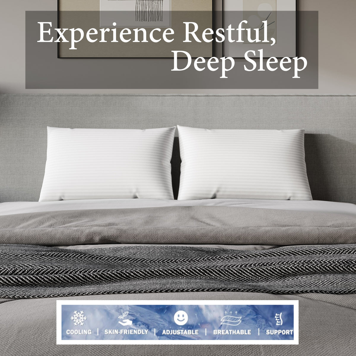 Windsor Bed Pillows (Set of 2) – Soft, Supportive, and Designed for Better Sleep