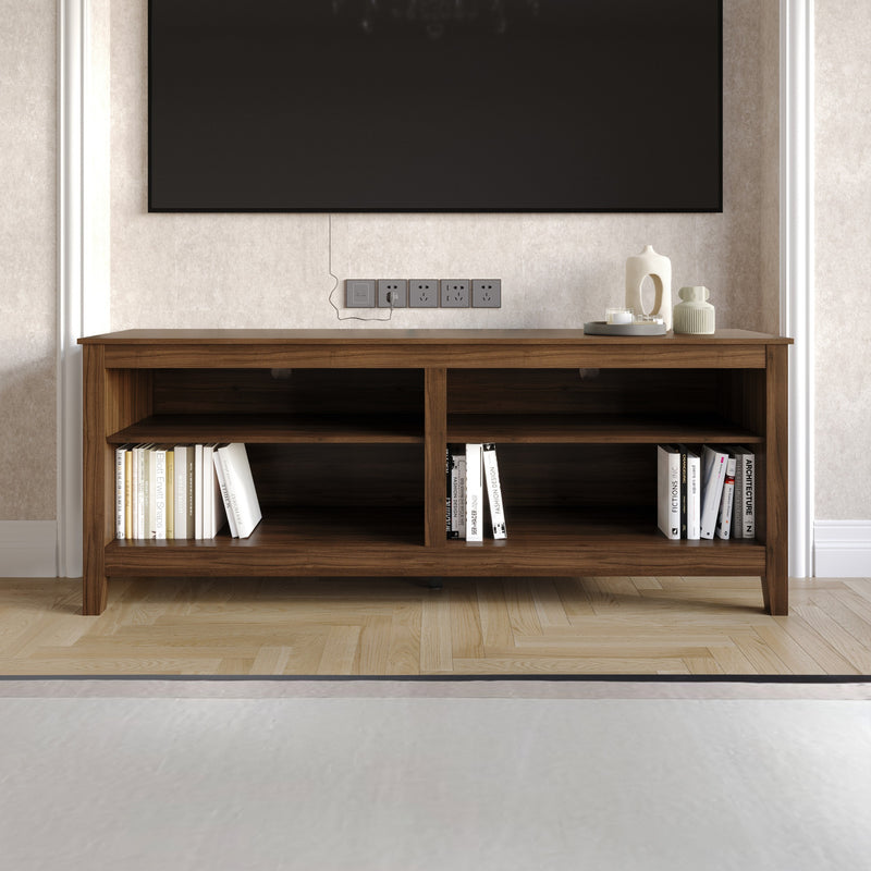 Home Design Kittery TV Stand, Open Shelves with Cable Management