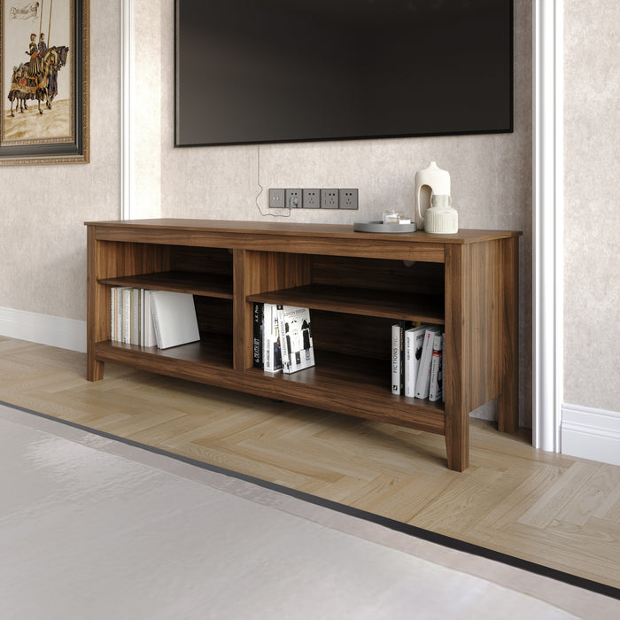 Home Design Kittery TV Stand, Open Shelves with Cable Management