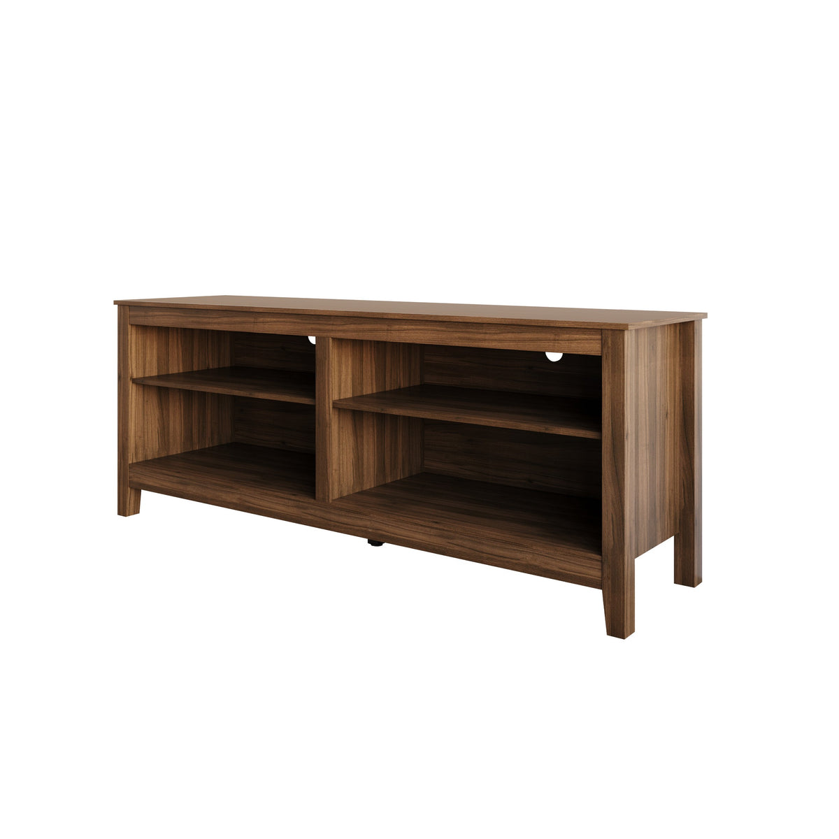 Home Design Kittery TV Stand, Open Shelves with Cable Management