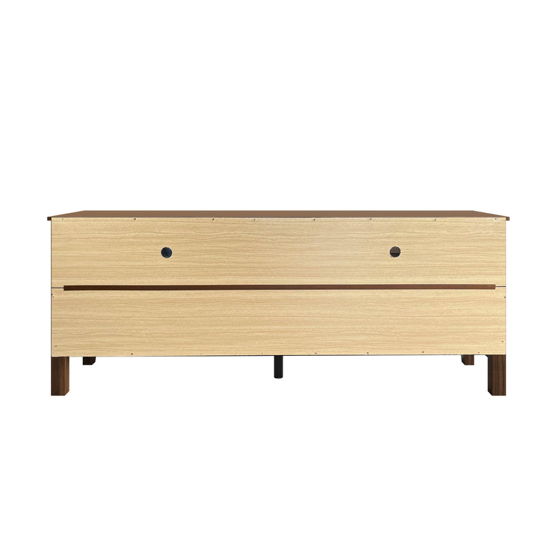 Home Design Kittery TV Stand, Open Shelves with Cable Management