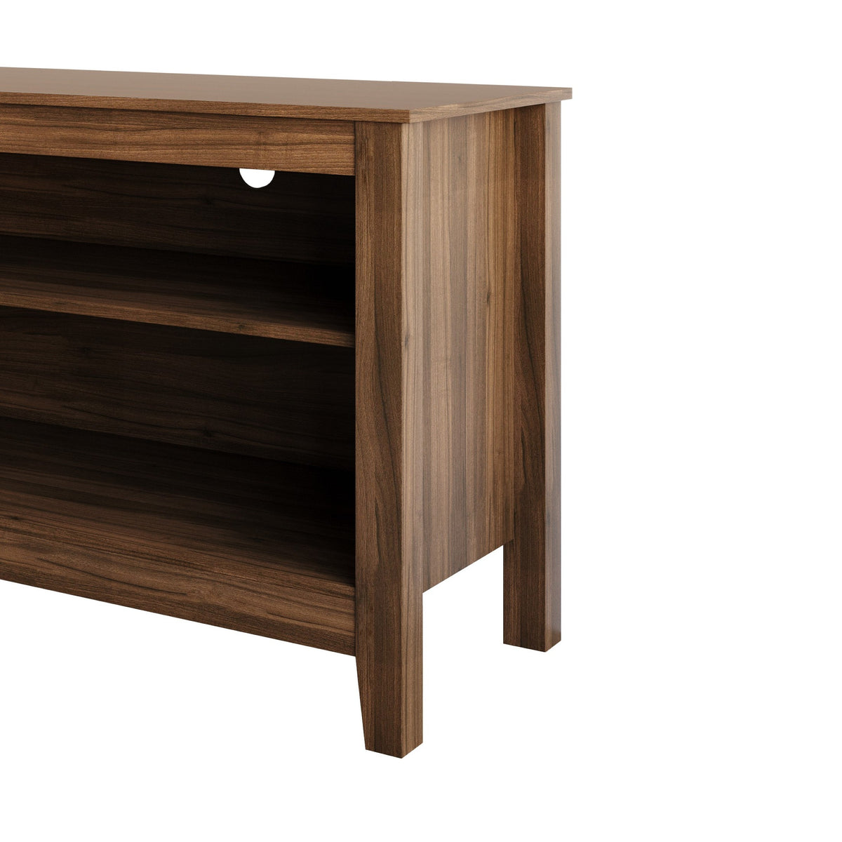 Home Design Kittery TV Stand, Open Shelves with Cable Management