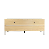 Home Design Kittery TV Stand, Open Shelves with Cable Management