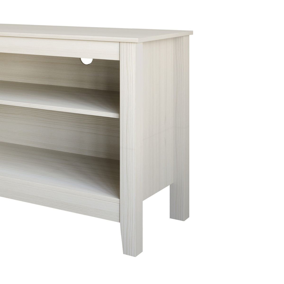 Home Design Kittery TV Stand, Open Shelves with Cable Management