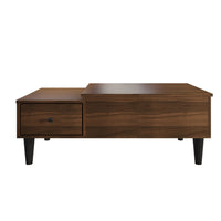 Kittery TV Stand with Storage Shelves and Caribou Lift-Top Coffee Table Set, Rustic Entertainment Center with Hidden Storage for Living Room