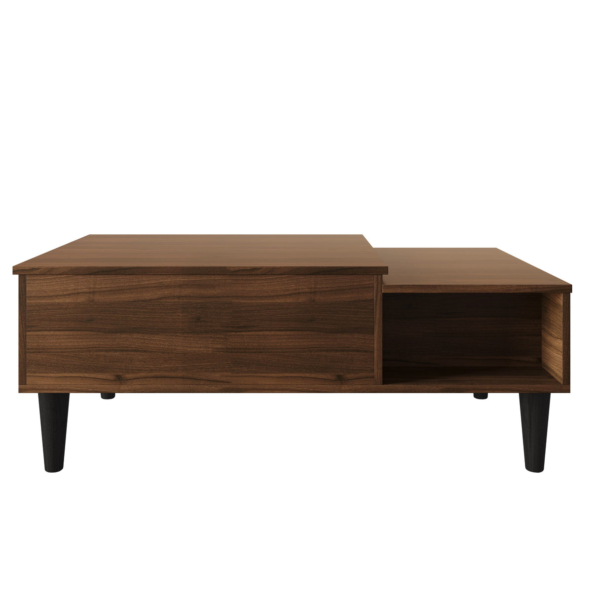 Kittery TV Stand with Storage Shelves and Caribou Lift-Top Coffee Table Set, Rustic Entertainment Center with Hidden Storage for Living Room