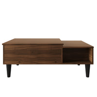 Kittery TV Stand with Storage Shelves and Caribou Lift-Top Coffee Table Set, Rustic Entertainment Center with Hidden Storage for Living Room