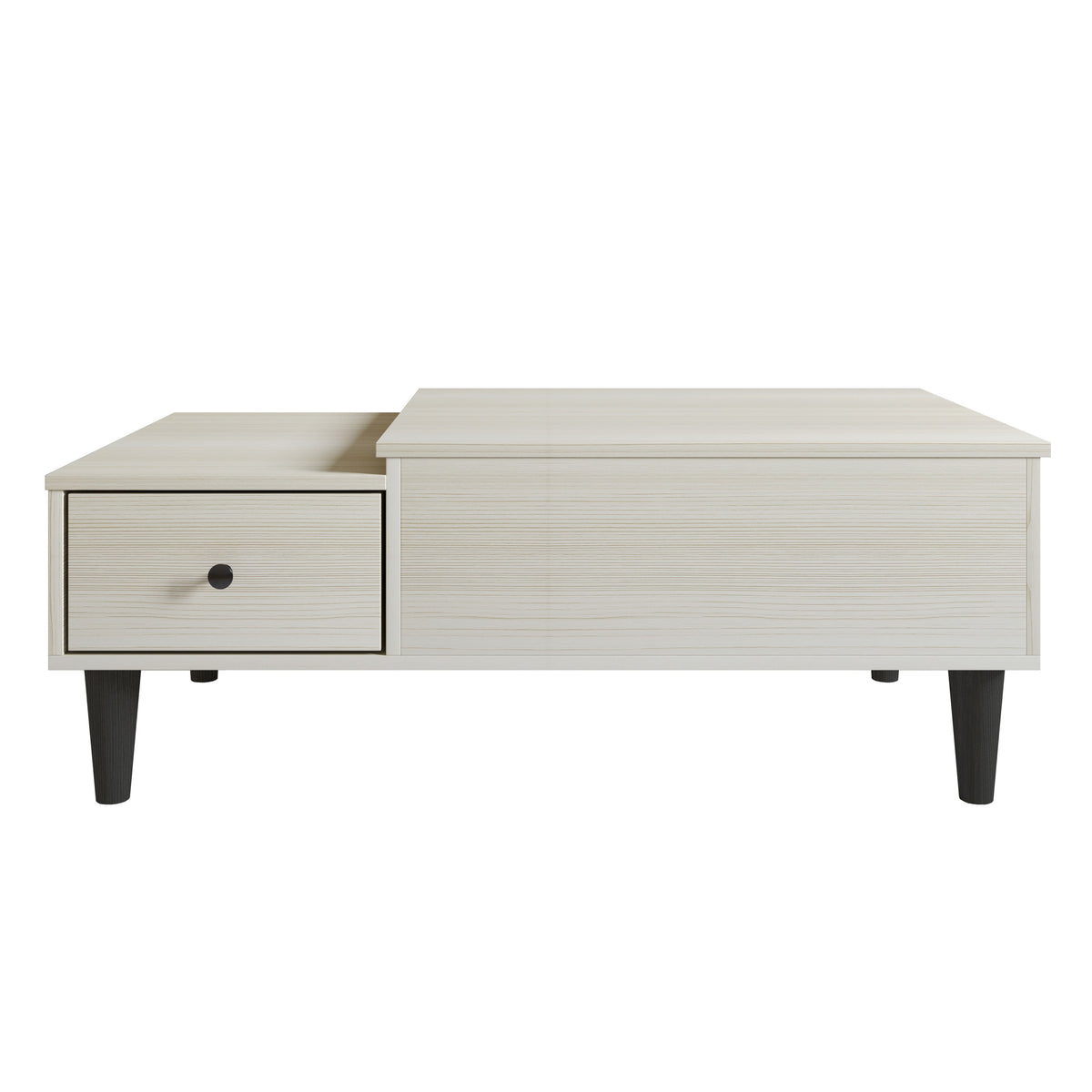 Kittery TV Stand with Storage Shelves and Caribou Lift-Top Coffee Table Set, Rustic Entertainment Center with Hidden Storage for Living Room