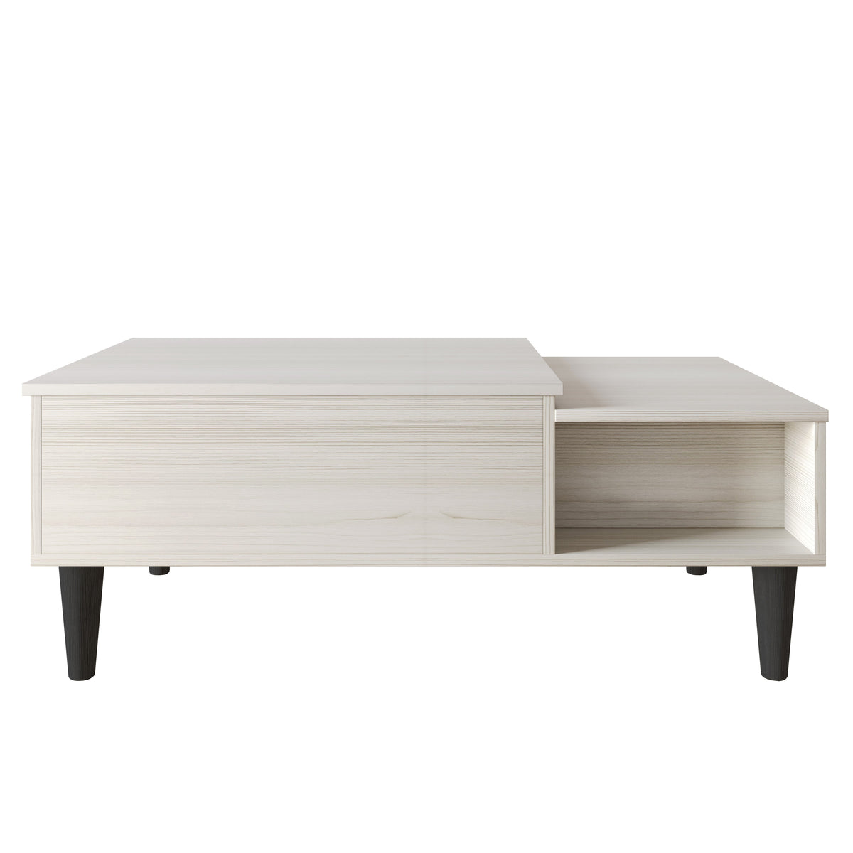 Kittery TV Stand with Storage Shelves and Caribou Lift-Top Coffee Table Set, Rustic Entertainment Center with Hidden Storage for Living Room