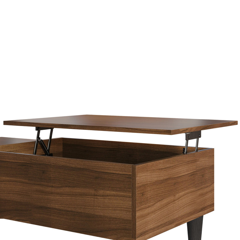 Home Design Caribou Lift-Top Coffee Table with Storage Drawer, Modern Living Room Furniture