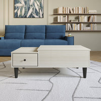 Home Design Caribou Lift-Top Coffee Table with Storage Drawer, Modern Living Room Furniture