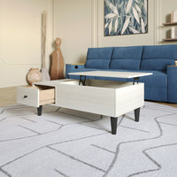 Home Design Caribou Lift-Top Coffee Table with Storage Drawer, Modern Living Room Furniture