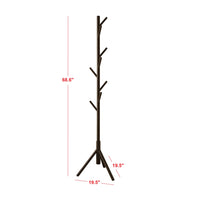 Home Design Houma Solid Wood Freestanding 8-Hook Coat Rack (Set of 2) –Modern Coat Tree Stand for Entryway, Hallway, Bedroom