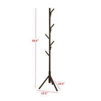 Home Design Houma Solid Wood Freestanding 8-Hook Coat Rack (Set of 2) –Modern Coat Tree Stand for Entryway, Hallway, Bedroom