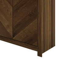 Abilene Brown Wood Grain 3-Door Storage Sideboard Cabinet