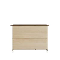 Abilene Brown Wood Grain 3-Door Storage Sideboard Cabinet