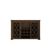 Chanute Sideboard with 2 Decorative Doors, Wine Storage Cubby, Open Shelves, Easy Assembly