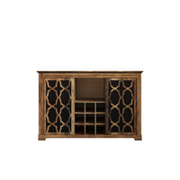 Chanute Sideboard with 2 Decorative Doors, Wine Storage Cubby, Open Shelves, Easy Assembly