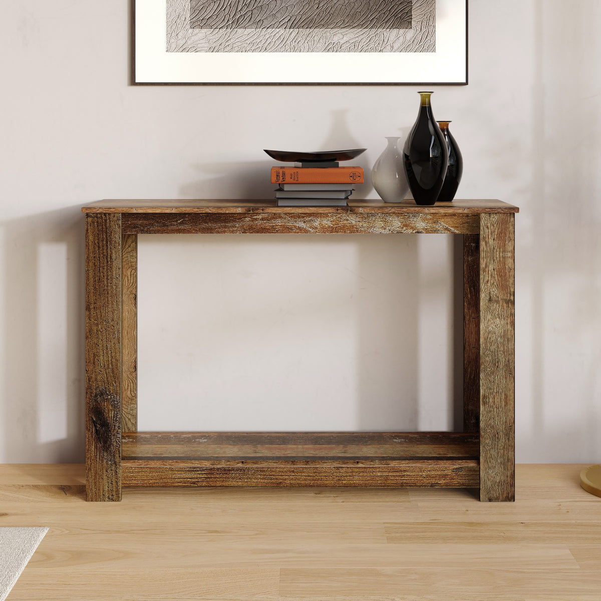 Dearborn 48" Console Table, Modern Indoor Entryway Sofa Table with Open Shelf for Living Room, Hallway & Foyer