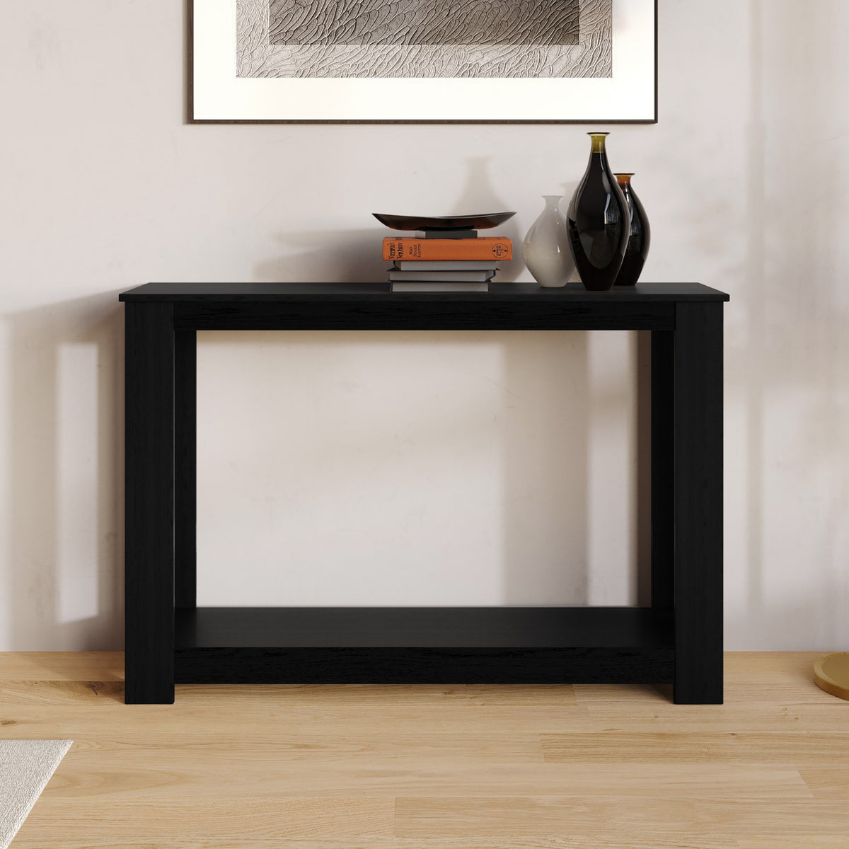 Dearborn 48" Console Table, Modern Indoor Entryway Sofa Table with Open Shelf for Living Room, Hallway & Foyer