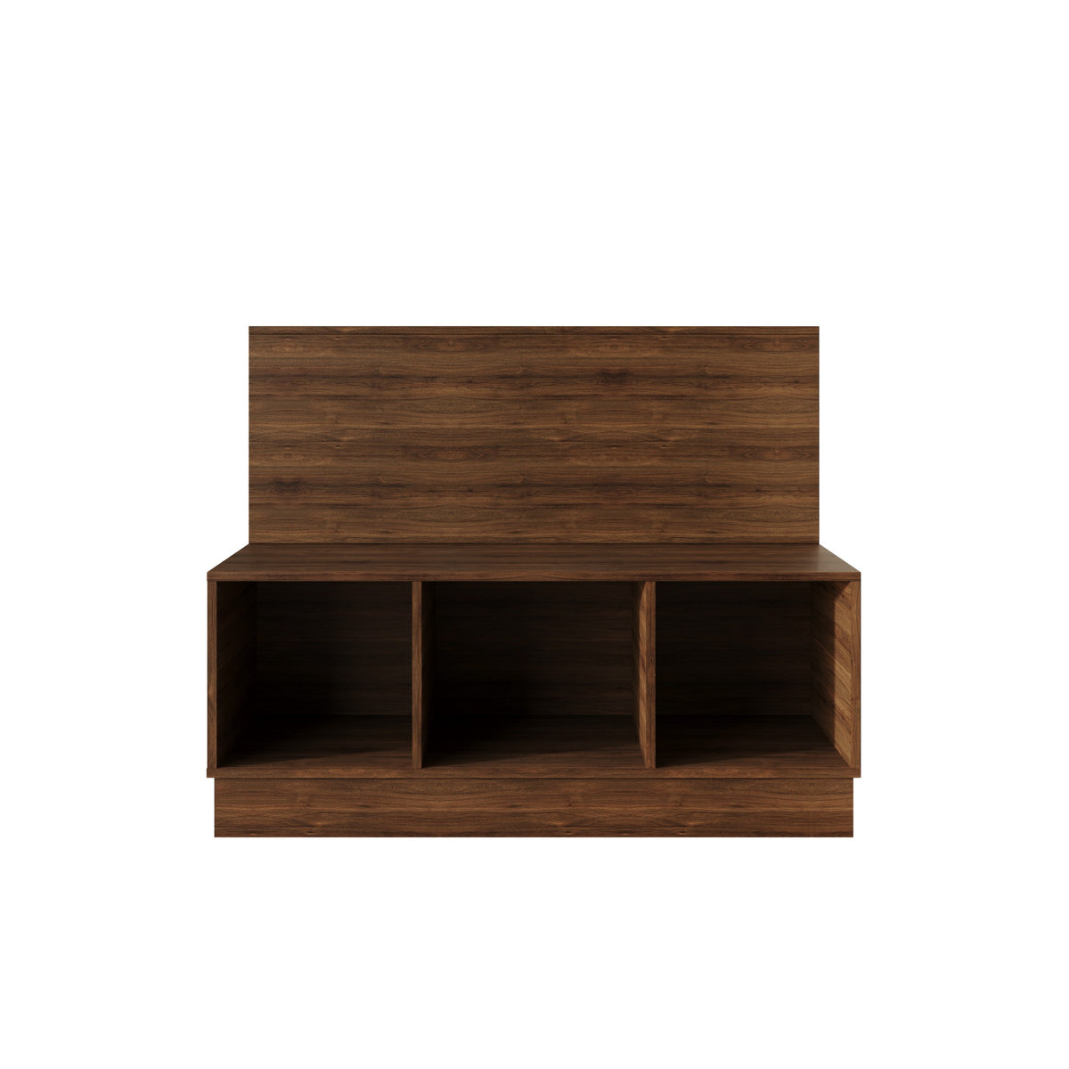 Xenia Multi-Functional Storage Bench with 3 Cubbies & Backrest