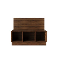 Xenia Multi-Functional Storage Bench with 3 Cubbies & Backrest