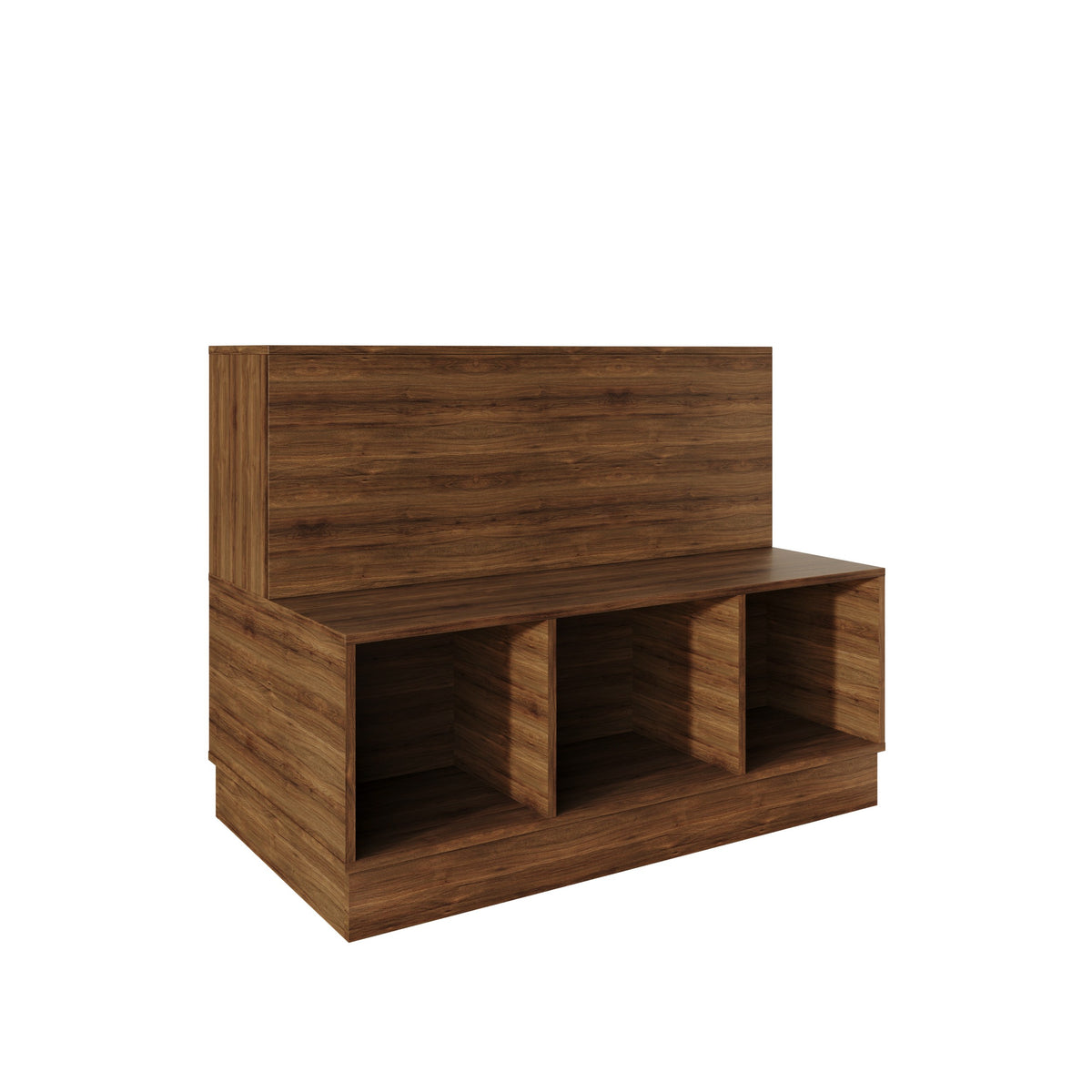 Xenia Multi-Functional Storage Bench with 3 Cubbies & Backrest