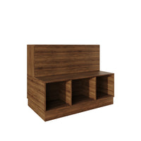 Xenia Multi-Functional Storage Bench with 3 Cubbies & Backrest