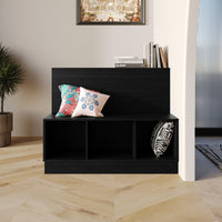 Xenia Multi-Functional Storage Bench with 3 Cubbies & Backrest