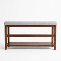 Oraibi 3-Tier Shoe Bench with Cushion Seat and Storage, Shoe Rack/Shoe Organizer For Entryway