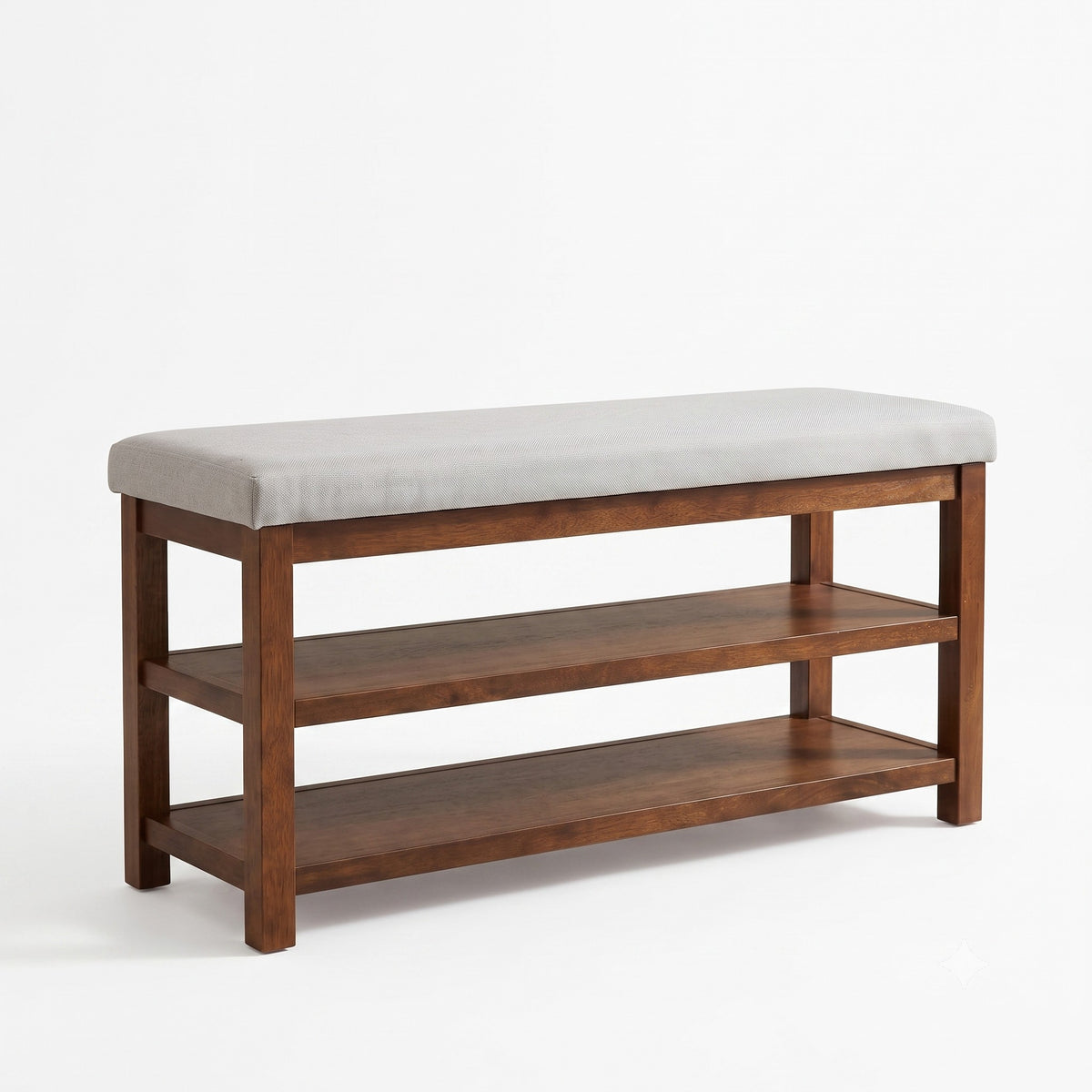 Oraibi 3-Tier Shoe Bench with Cushion Seat and Storage, Shoe Rack/Shoe Organizer For Entryway