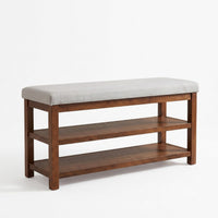 Oraibi 3-Tier Shoe Bench with Cushion Seat and Storage, Shoe Rack/Shoe Organizer For Entryway