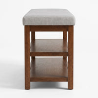 Oraibi 3-Tier Shoe Bench with Cushion Seat and Storage, Shoe Rack/Shoe Organizer For Entryway