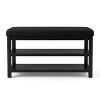 Oraibi 3-Tier Shoe Bench with Cushion Seat and Storage, Shoe Rack/Shoe Organizer For Entryway