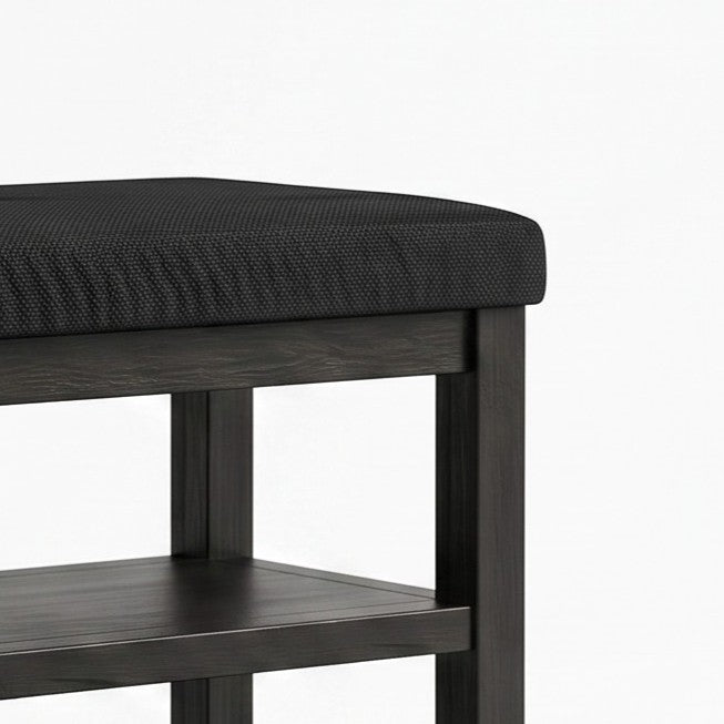 Oraibi 3-Tier Shoe Bench with Cushion Seat and Storage, Shoe Rack/Shoe Organizer For Entryway