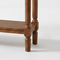 Giuseppe 47-Inch Wooden Console Table with Lower Display Shelf, Turned Legs, Classic Traditional Design, and Durable Construction