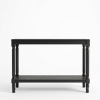 Giuseppe 47-Inch Wooden Console Table with Lower Display Shelf, Turned Legs, Classic Traditional Design, and Durable Construction